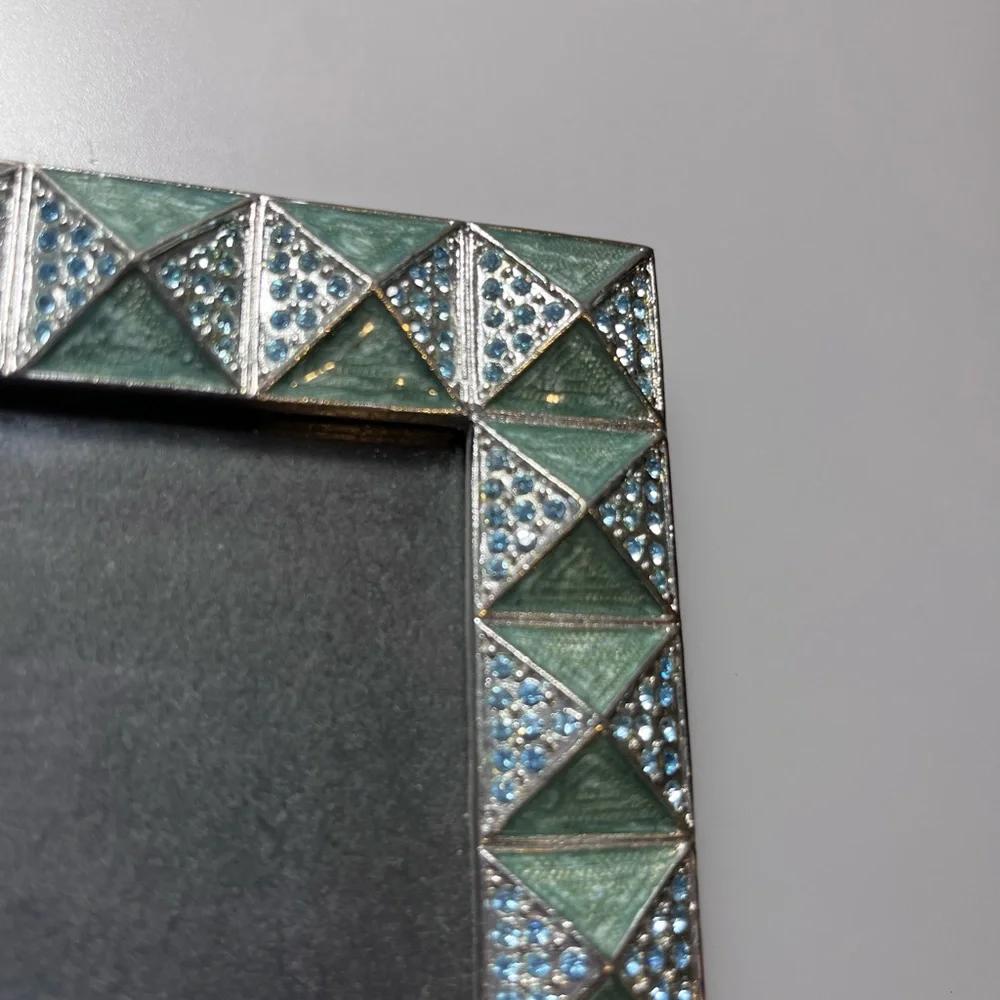 Metal and Jeweled Picture Frame